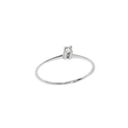 Anel Solit�rio 4 Garras em Ouro 18 Kilates � 25382
