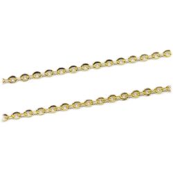 Corrente Malha Portuguesa Laminada Oca em Ouro 18 Kilates � 25393
