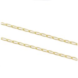 Pulseira Malha Longata Oca Fina em Ouro 18 Kilates � 25395