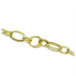Pulseira Diversos Elos em Ouro 18 Kilates � 25408