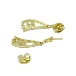 Brinco Tricolor Flor em Ouro 18 Kilates � 25418