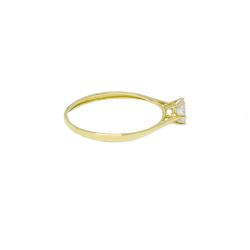 Anel Solit�rio Tradicional com Zirc�nia em Ouro 18 Kilates � 25432