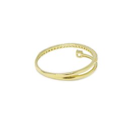 Anel Solit�rio e Alian�a Zirc�nia em Ouro 18 Kilates � 25434
