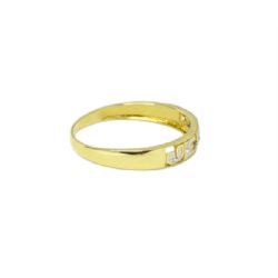 Anel Jesus em Zirc�nia em Ouro 18 Kilates � 25435