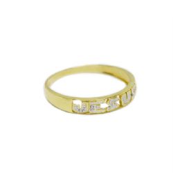 Anel Jesus em Zirc�nia em Ouro 18 Kilates � 25435