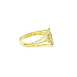 Anel Navete Flor Tricolor em Ouro 18 Kilates � 25447