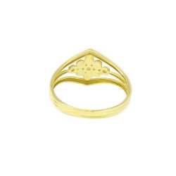 Anel Navete Flor Tricolor em Ouro 18 Kilates � 25447