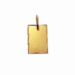 Pingente Placa Retangular em Ouro 18 Kilates � 25466
