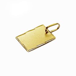 Pingente Placa Retangular em Ouro 18 Kilates � 25466